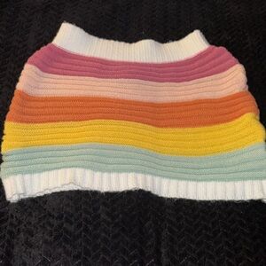 Multicolor Striped Knit Skirt